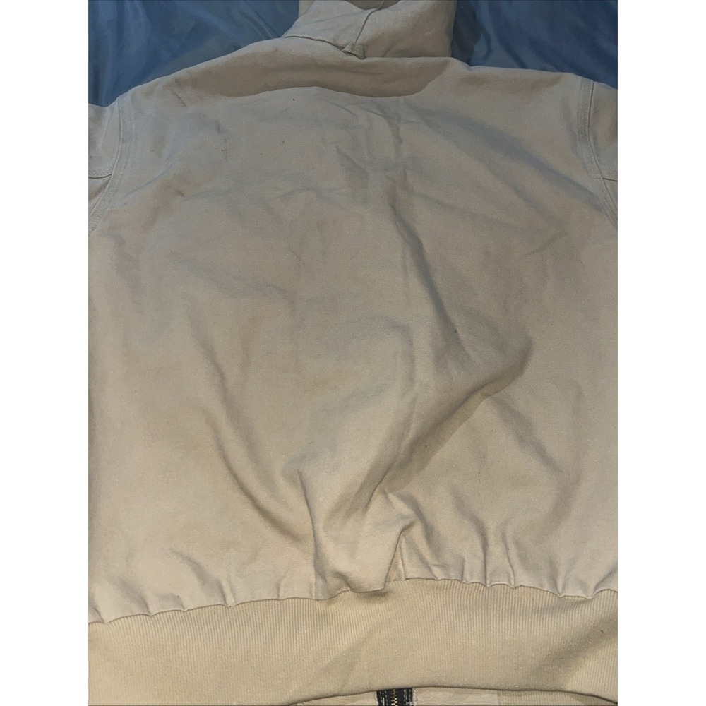 1999 Carhartt J06 WET Hooded Quilted Lined Jacket Mens Size-Large  Light Brown - Picture 13 of 16